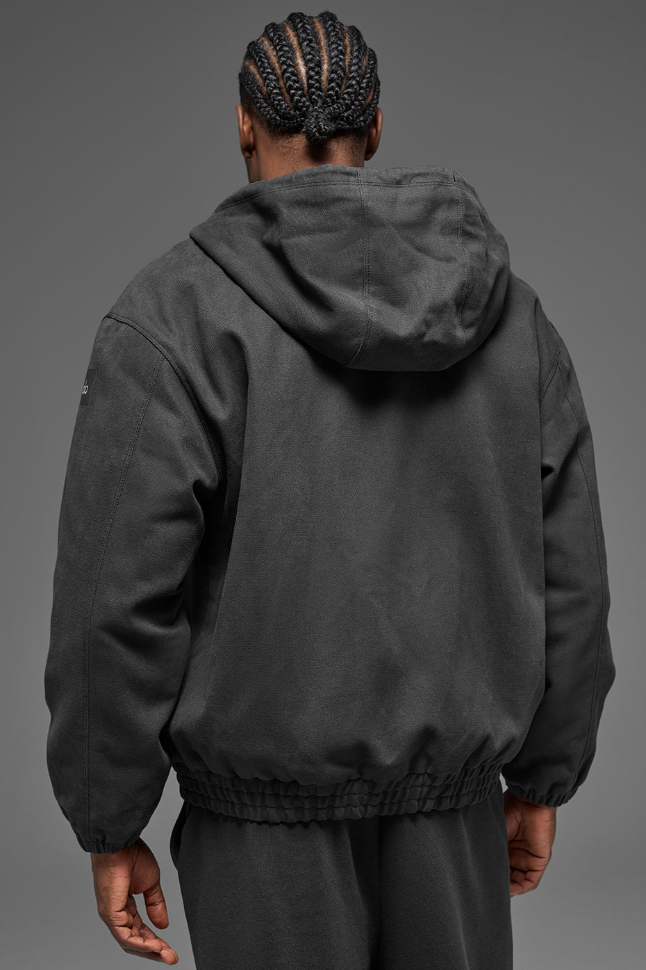 Sweat À Capuche Zippé En Toile De Coton - Anthracite