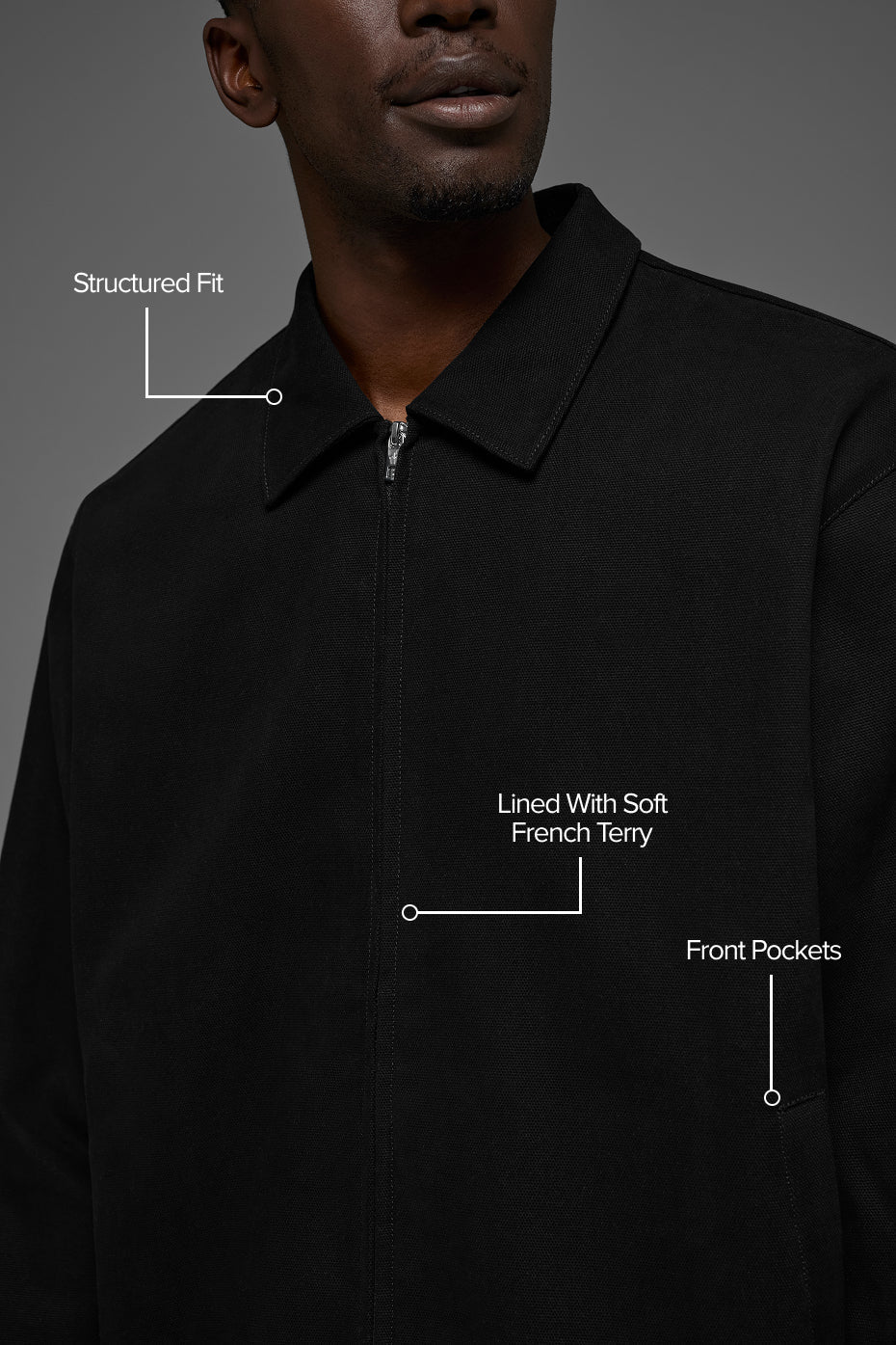 Veste En Toile De Coton Coaches - Noir