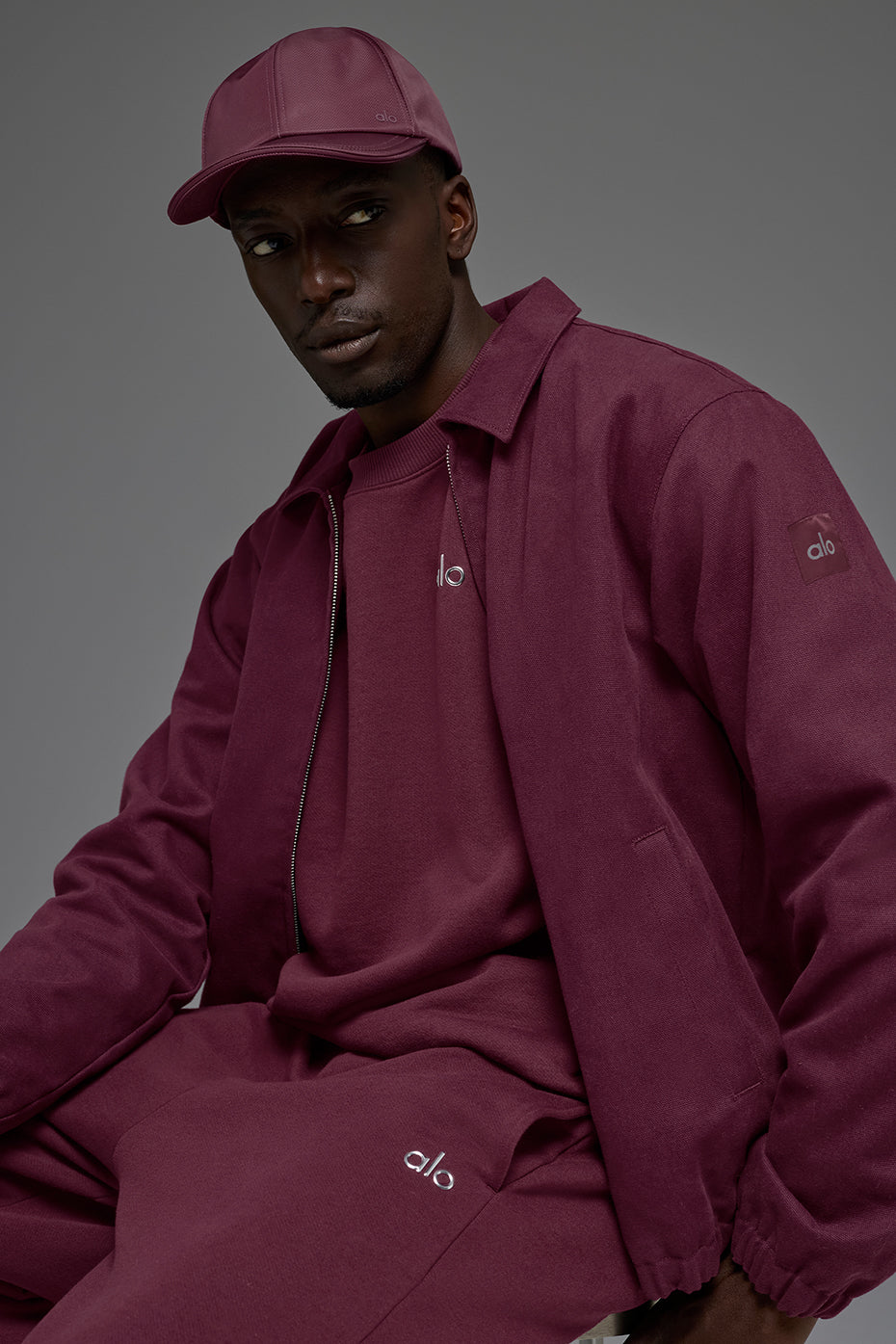 Veste En Toile De Coton Coaches - Burgundy