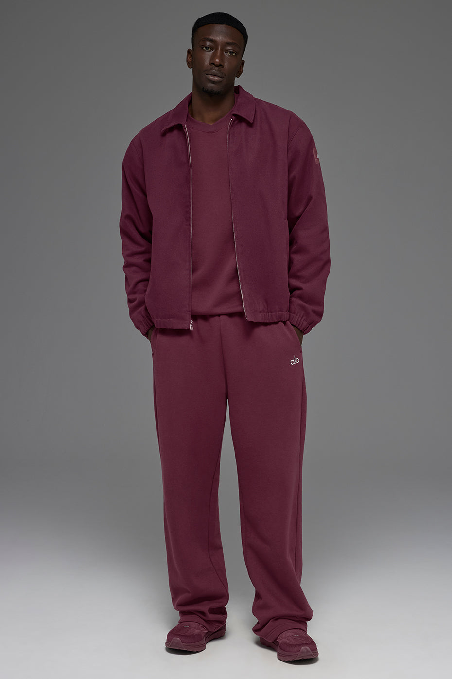 Veste En Toile De Coton Coaches - Burgundy