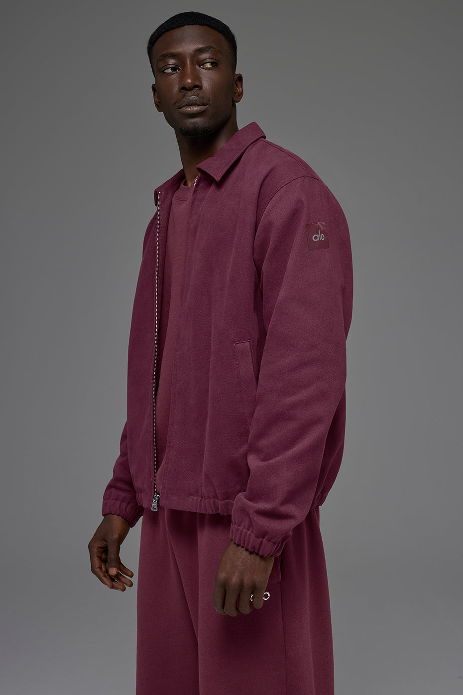 Veste En Toile De Coton Coaches - Burgundy