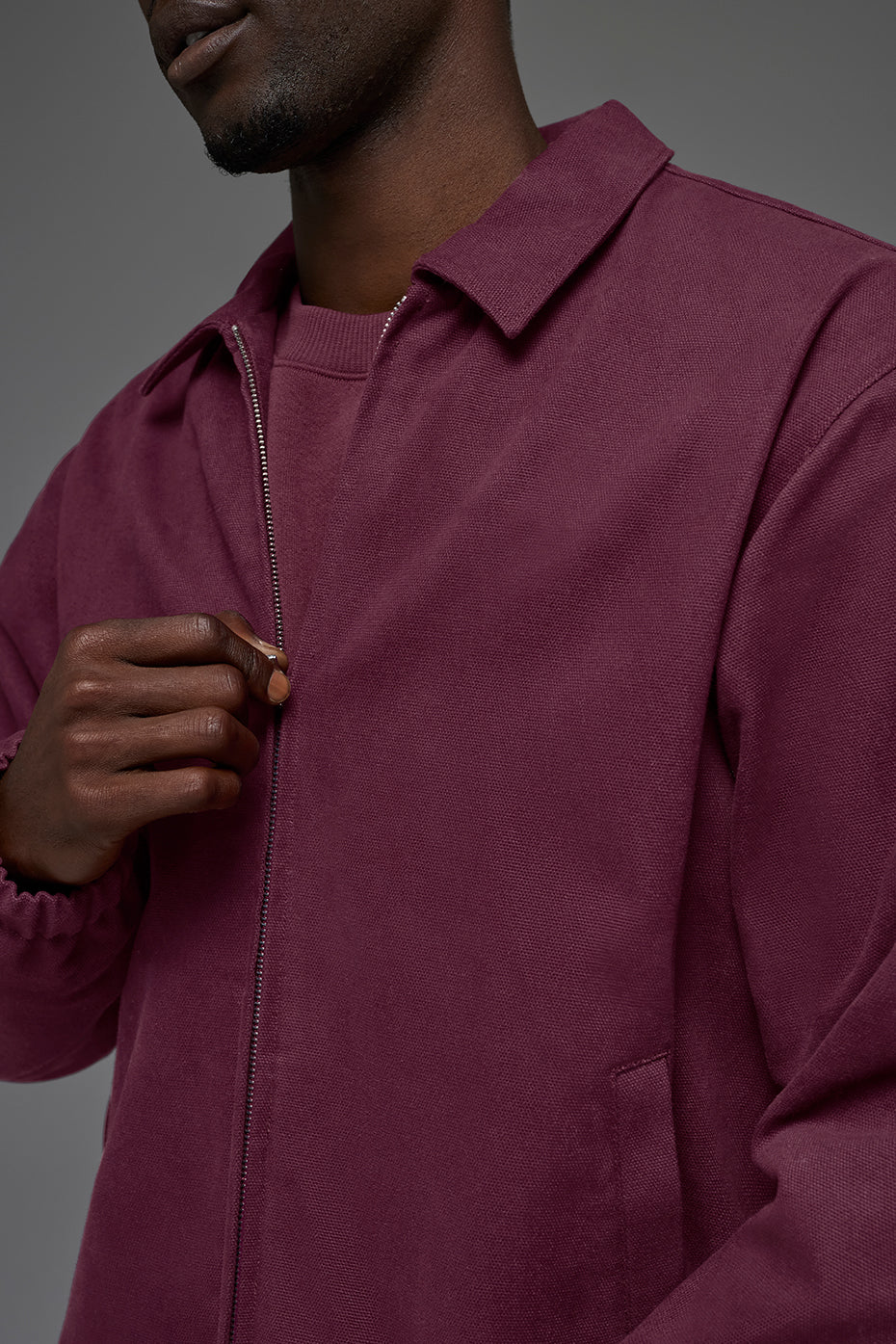 Veste En Toile De Coton Coaches - Burgundy