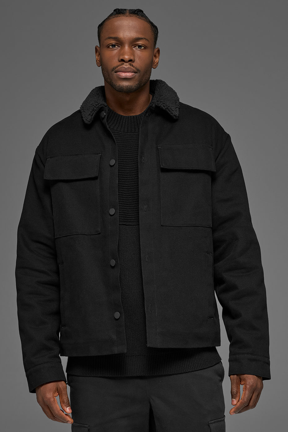 Veste-Chemise En Toile Utility - Noir