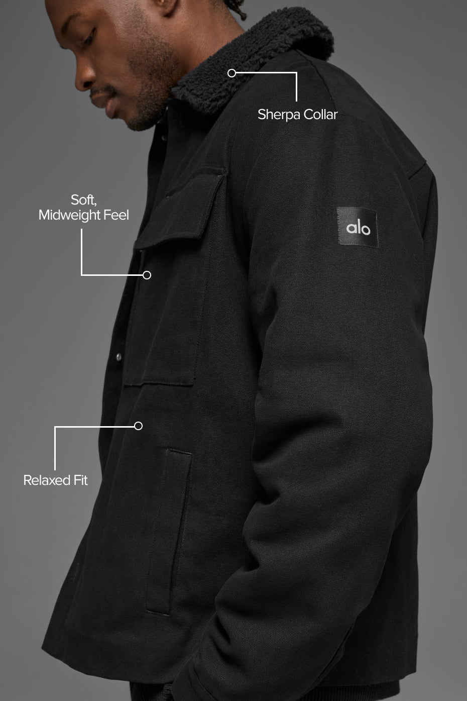 Veste-Chemise En Toile Utility - Noir