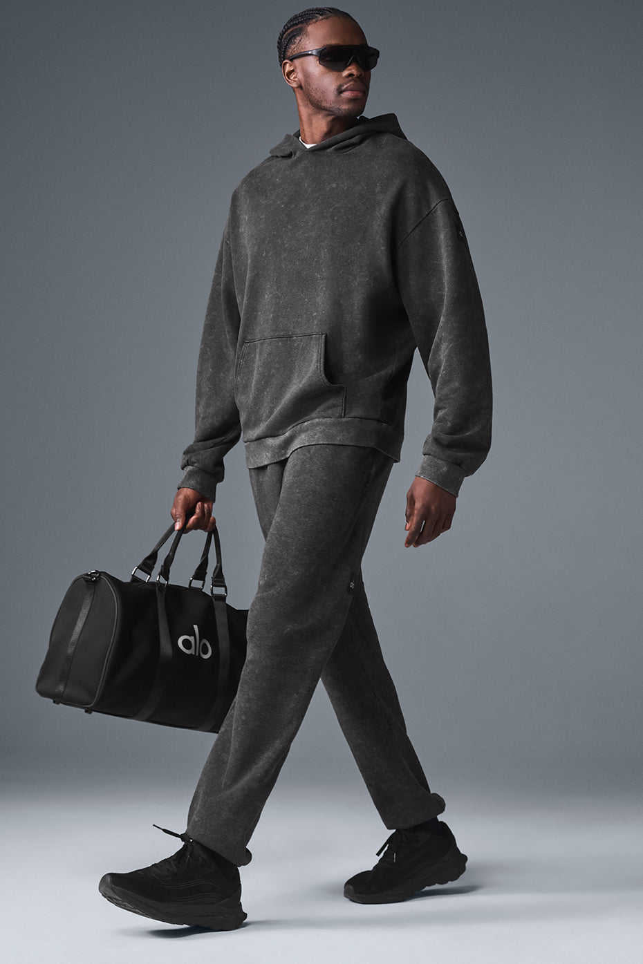 Pantalon De Survêtement Effet Délavé Chill Vintage - Black Wash