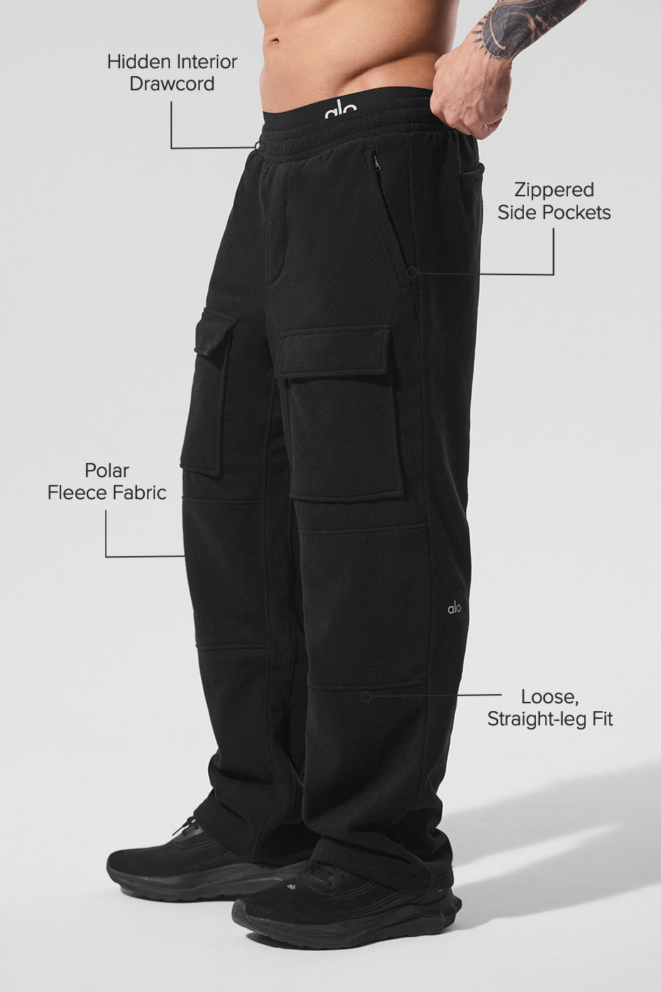 Pantalon Cargo En Polaire Ridge - Noir