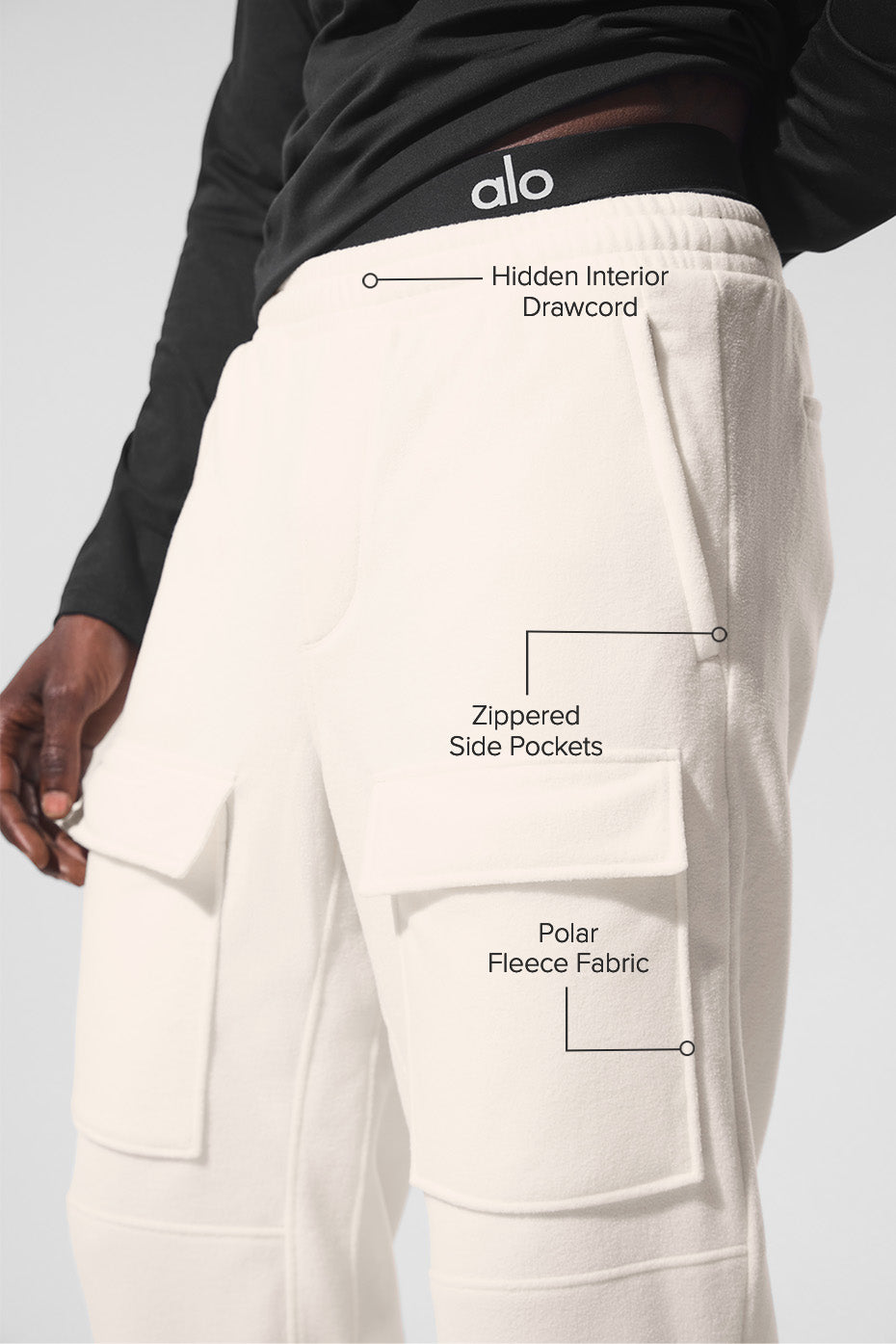 Pantalon Cargo En Polaire Ridge - Ivory