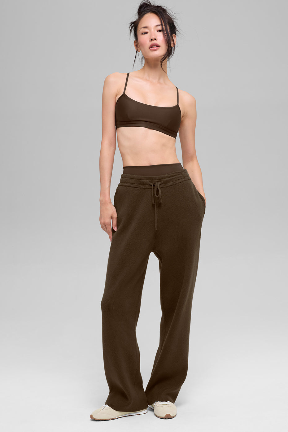 Pantalon De Survêtement Coupe Droite Scholar - Espresso