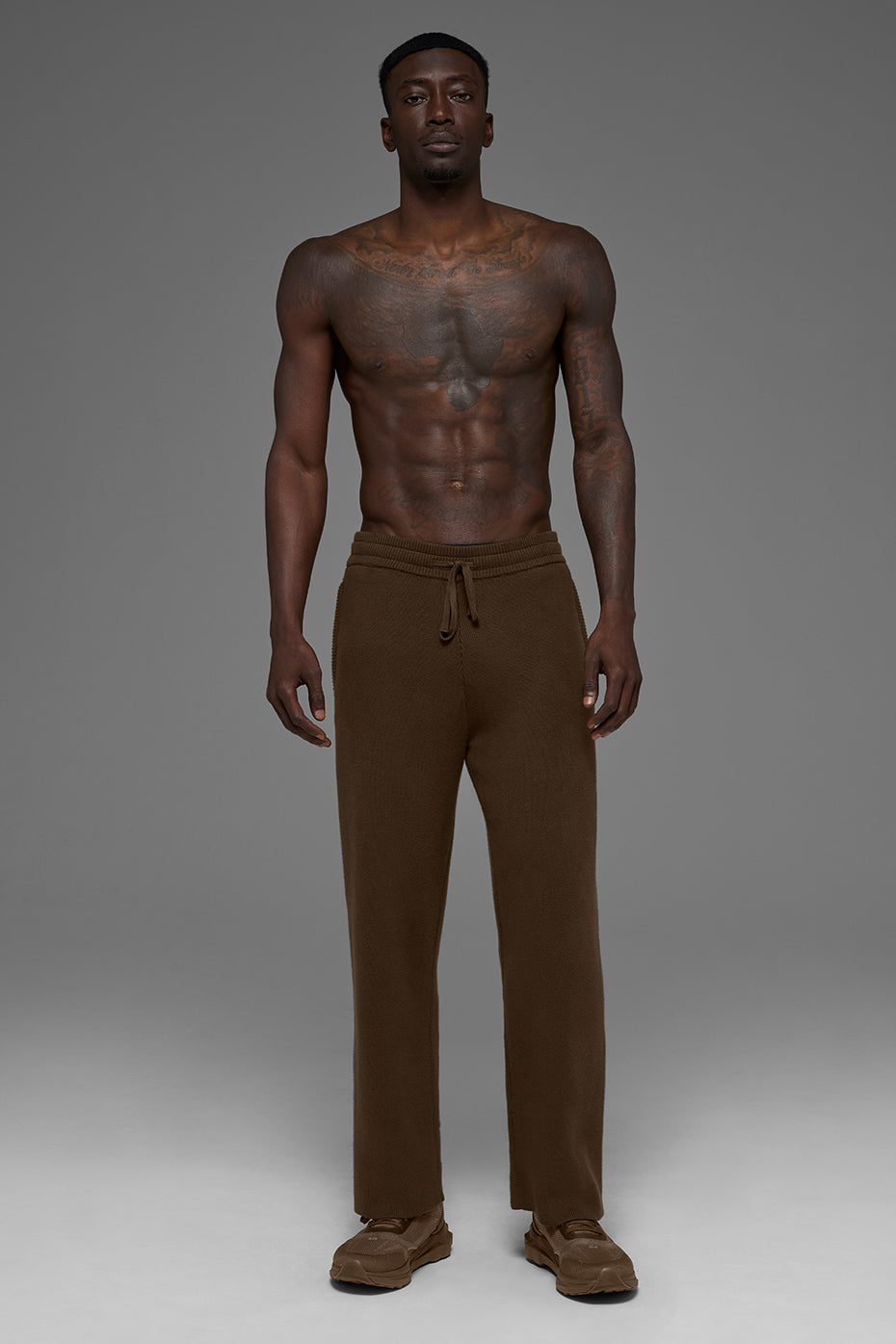 Pantalon De Survêtement Coupe Droite Scholar - Espresso