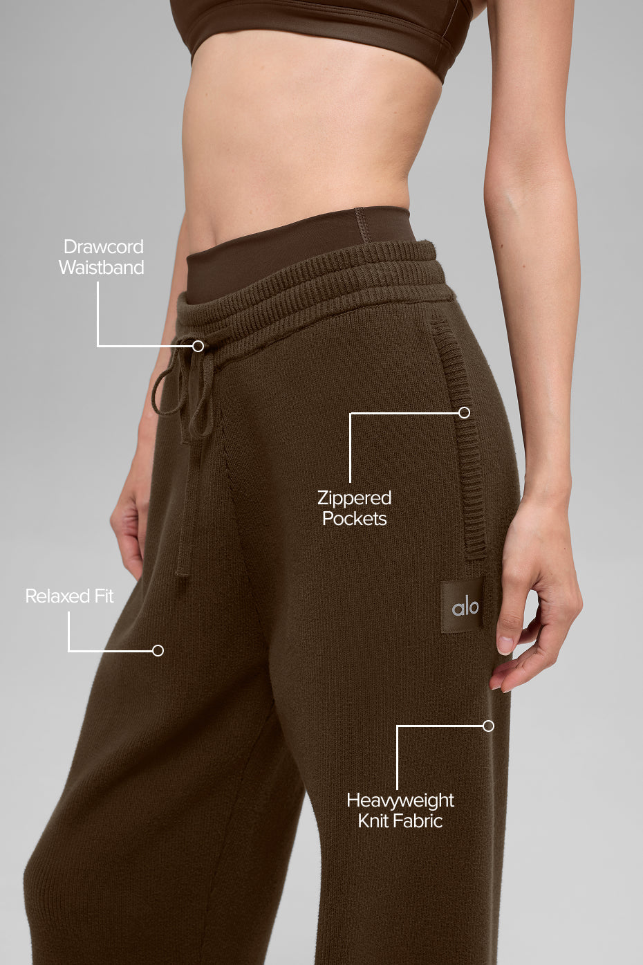 Pantalon De Survêtement Coupe Droite Scholar - Espresso