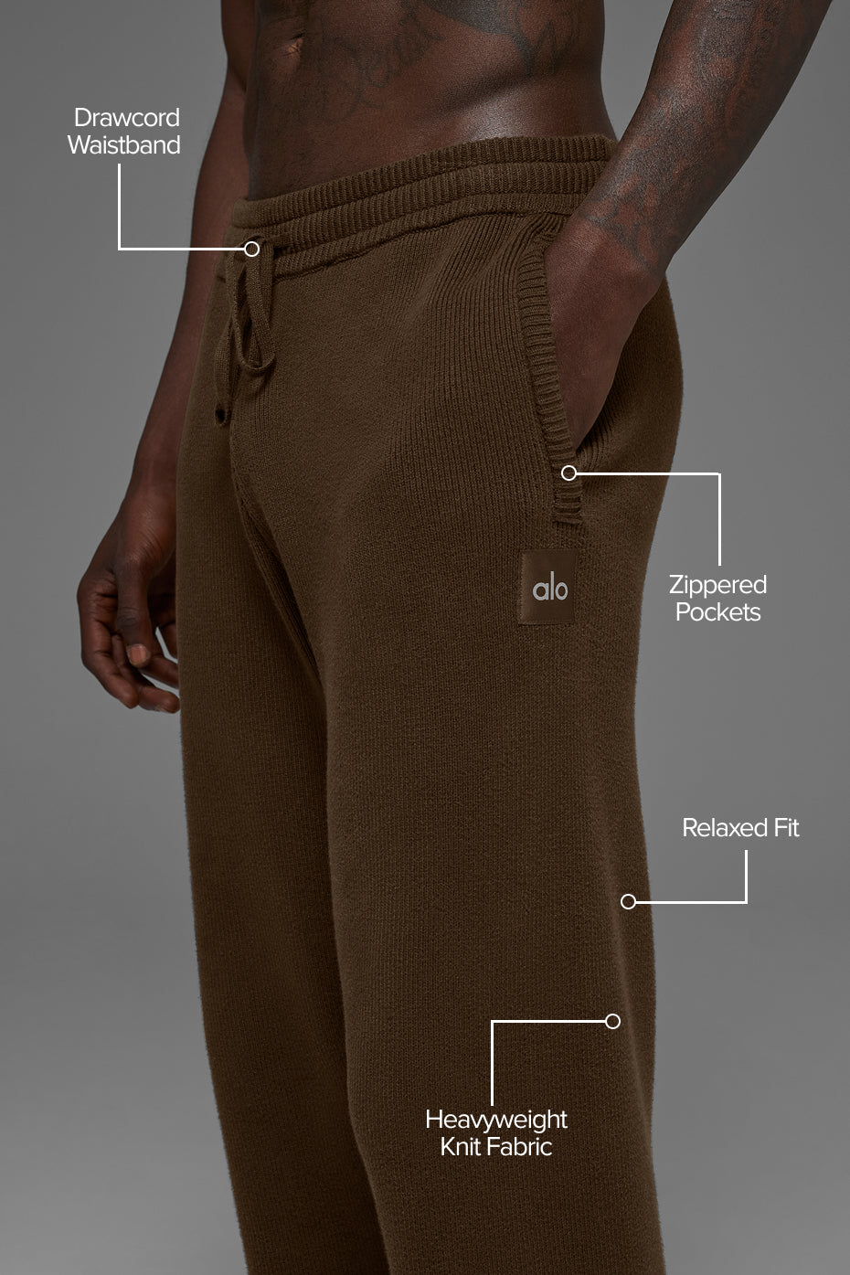 Pantalon De Survêtement Coupe Droite Scholar - Espresso