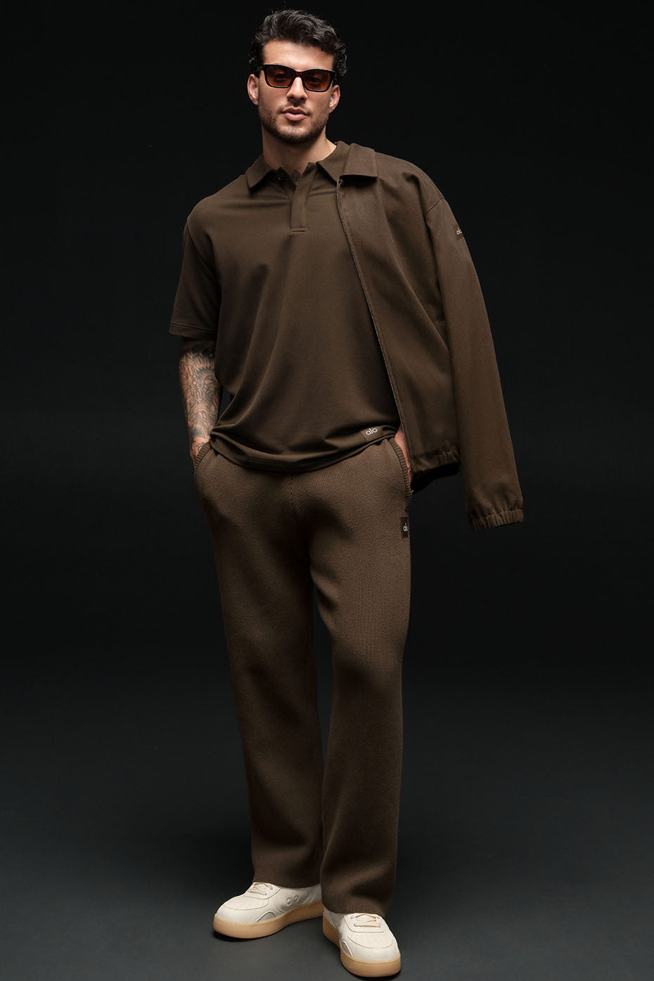 Pantalon De Survêtement Coupe Droite Scholar - Espresso