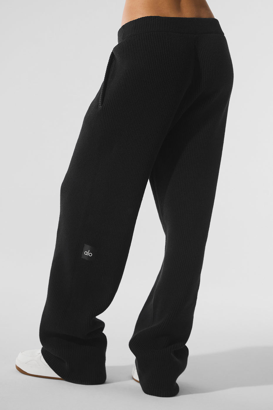 Pantalon De Survêtement En Maille Côtelée Domain - Noir