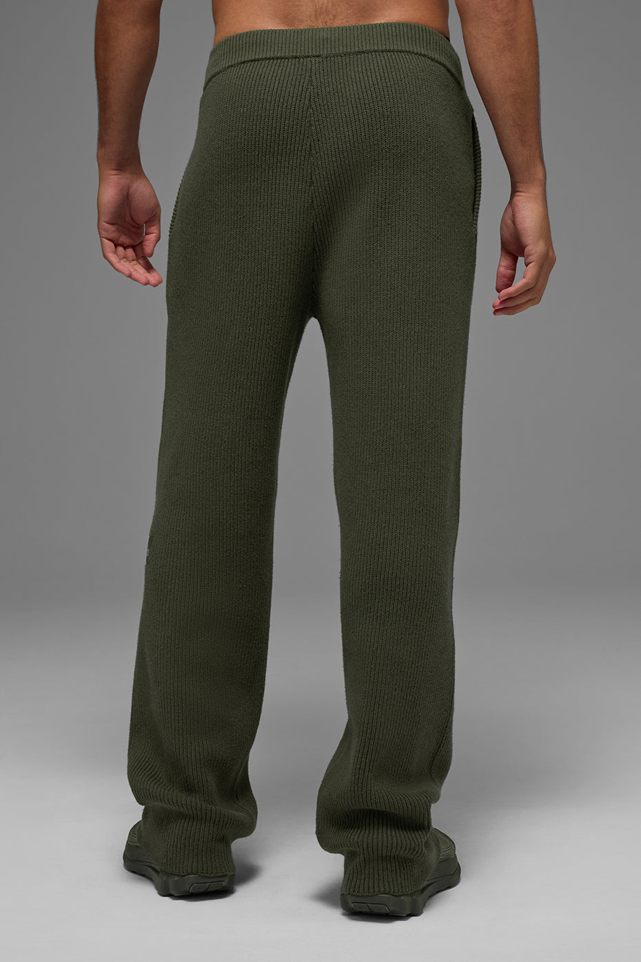Pantalon De Survêtement En Maille Côtelée Domain - Green Olive