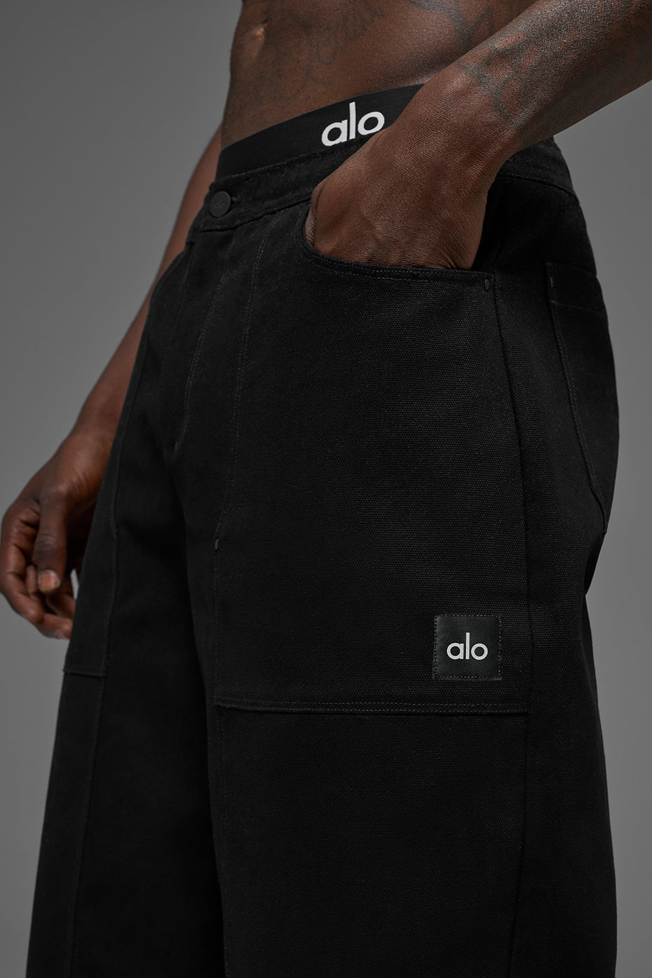 Pantalon En Toile De Coton Carpenter - Noir