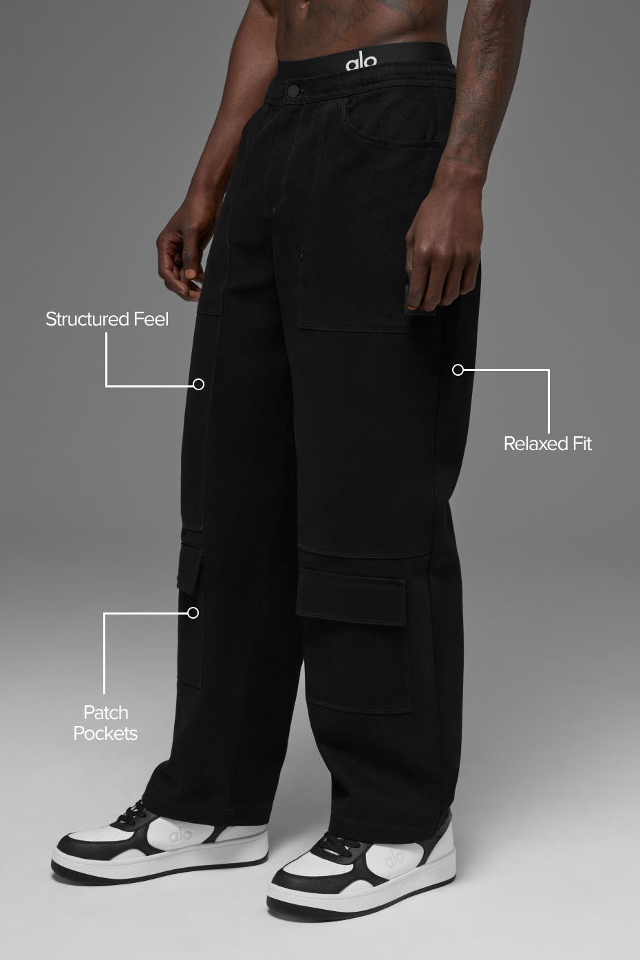 Pantalon En Toile De Coton Carpenter - Noir
