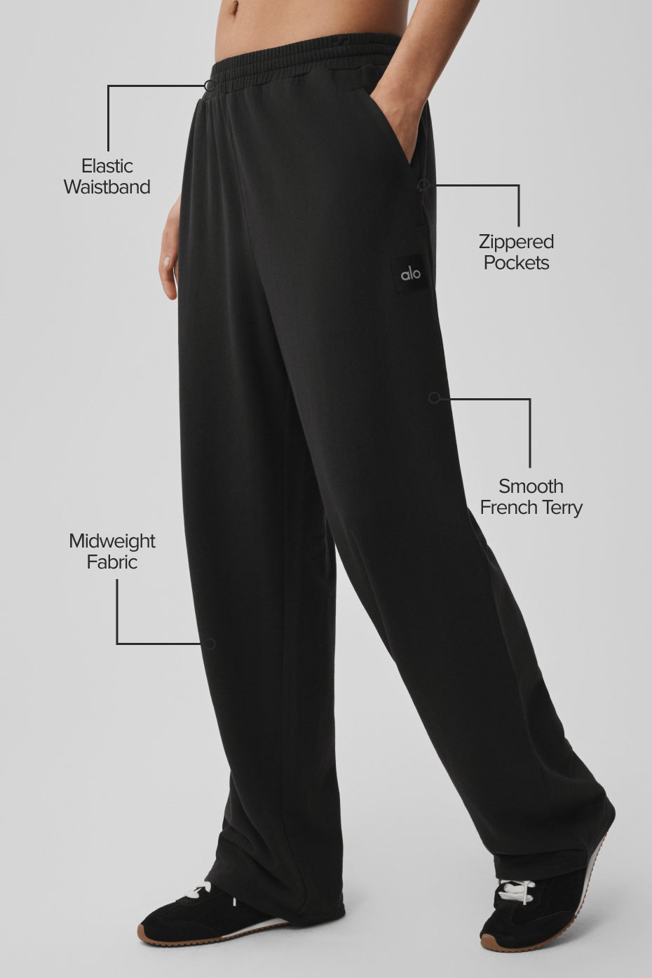 Pantalon Coupe Droite Double Take - Noir