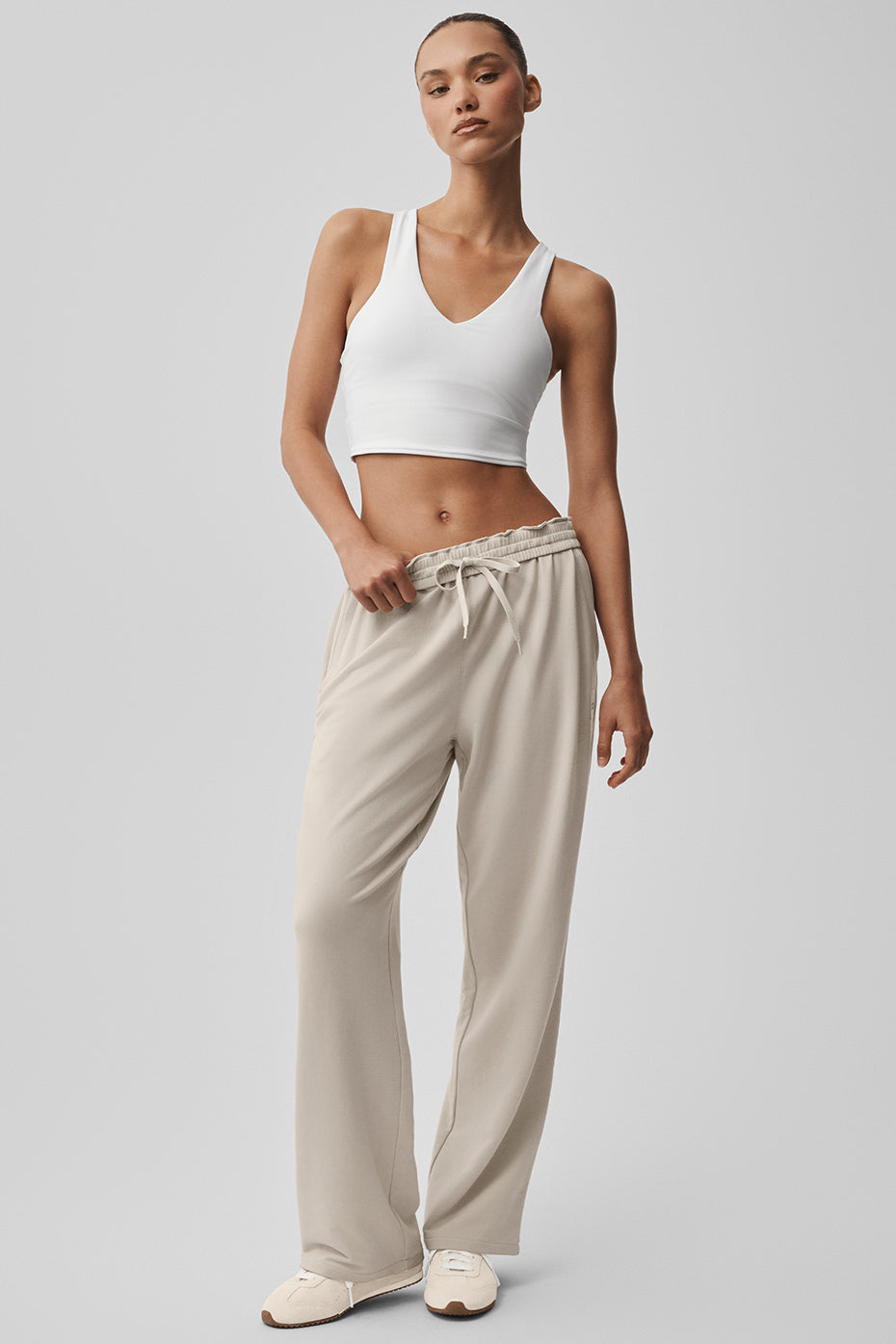 Pantalon Coupe Droite Double Take - Bone