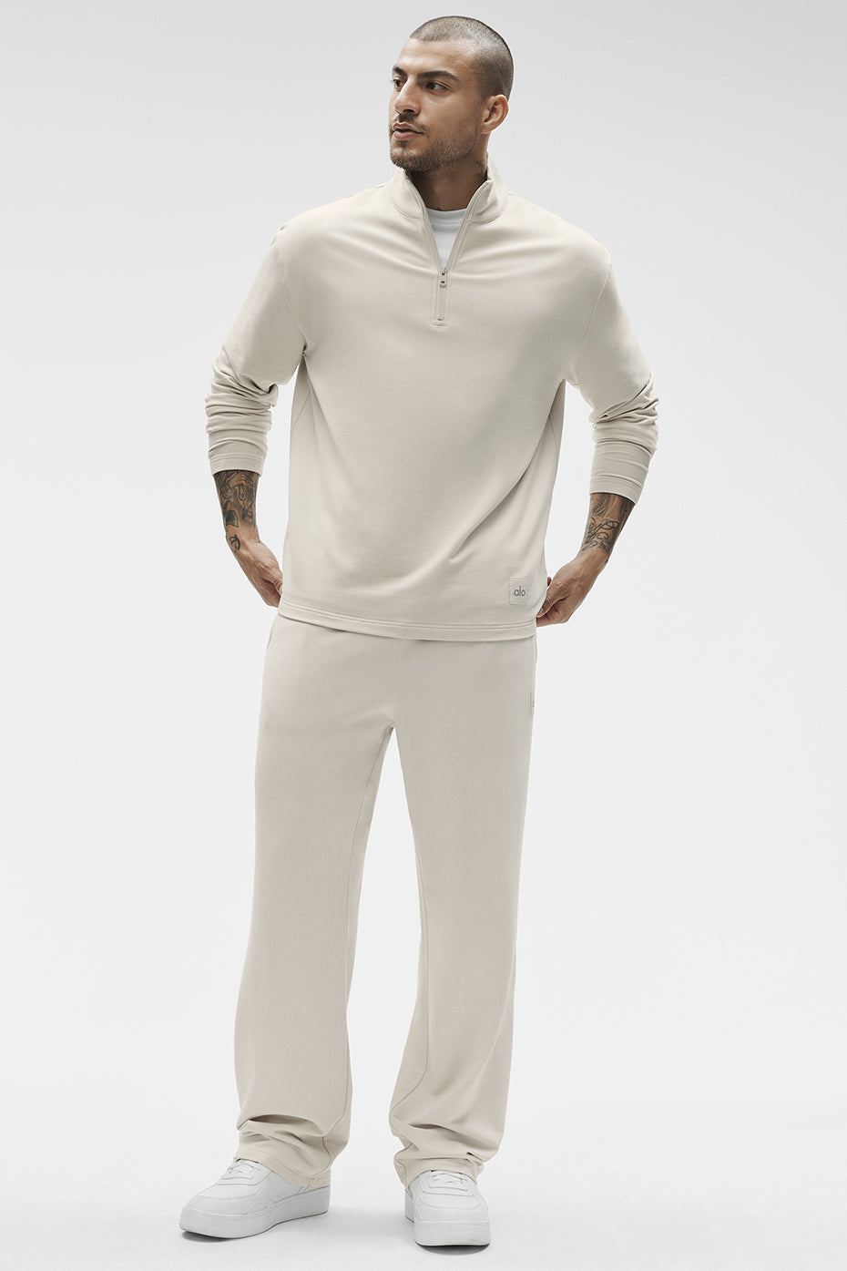 Pantalon Coupe Droite Double Take - Bone