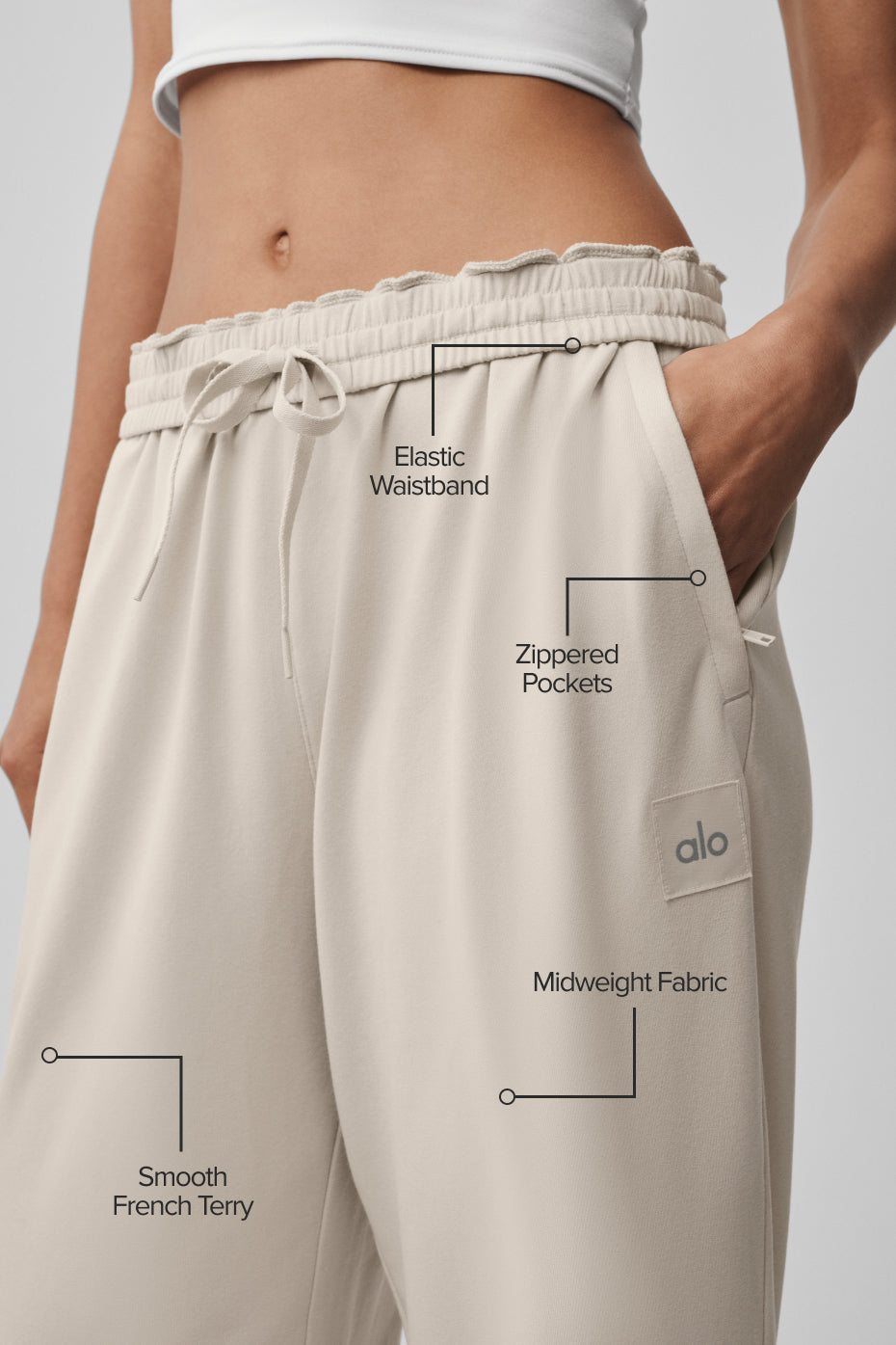 Pantalon Coupe Droite Double Take - Bone