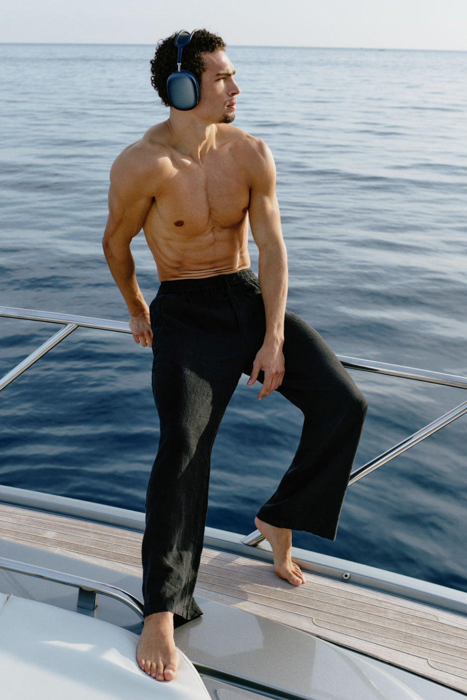Pantalon Coupe Droite Linen Days - Noir
