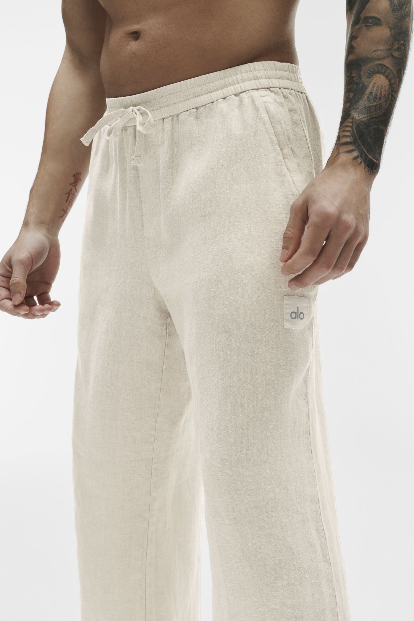 Pantalon Coupe Droite Linen Days - Bone