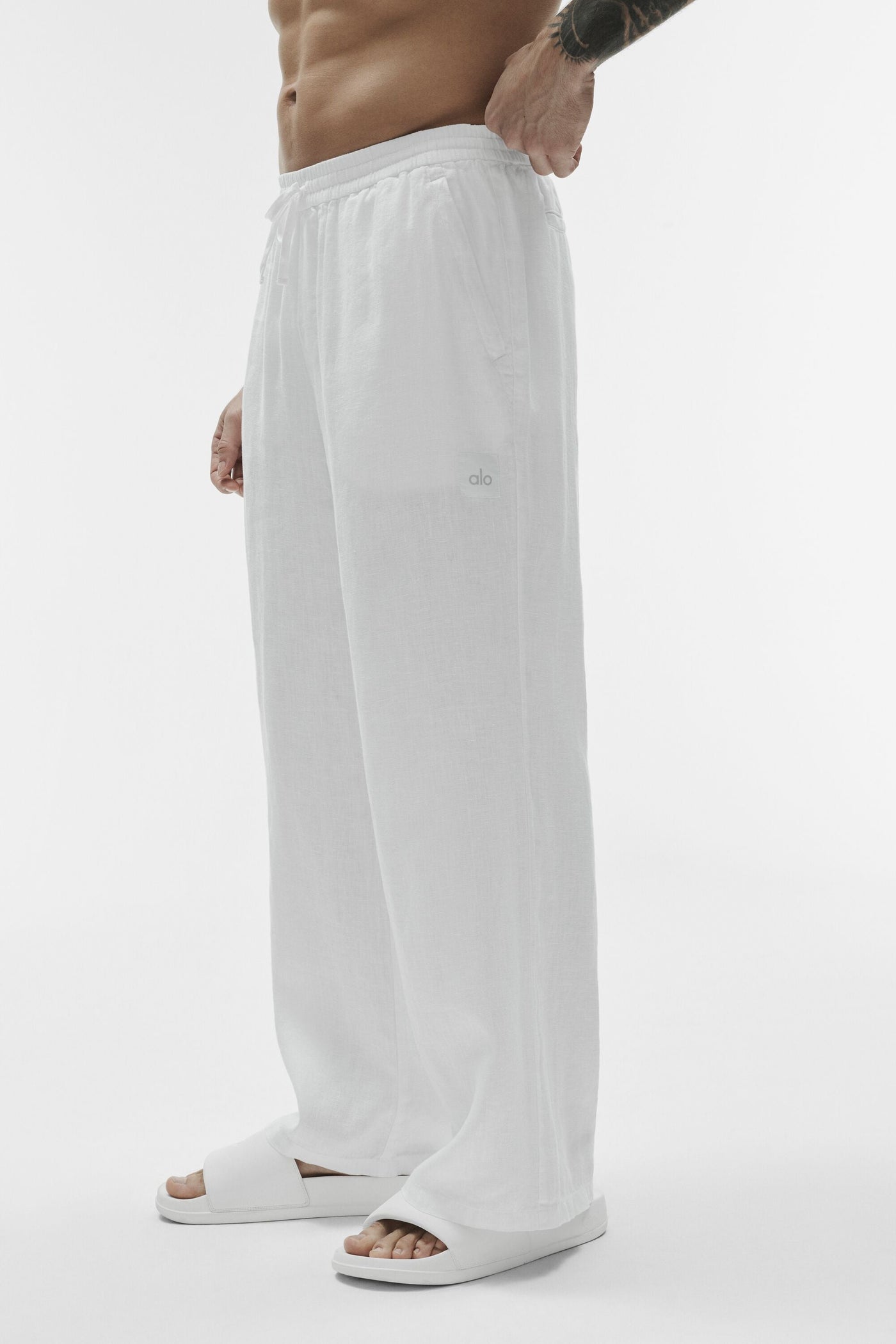 Pantalon Coupe Droite Linen Days - Blanc