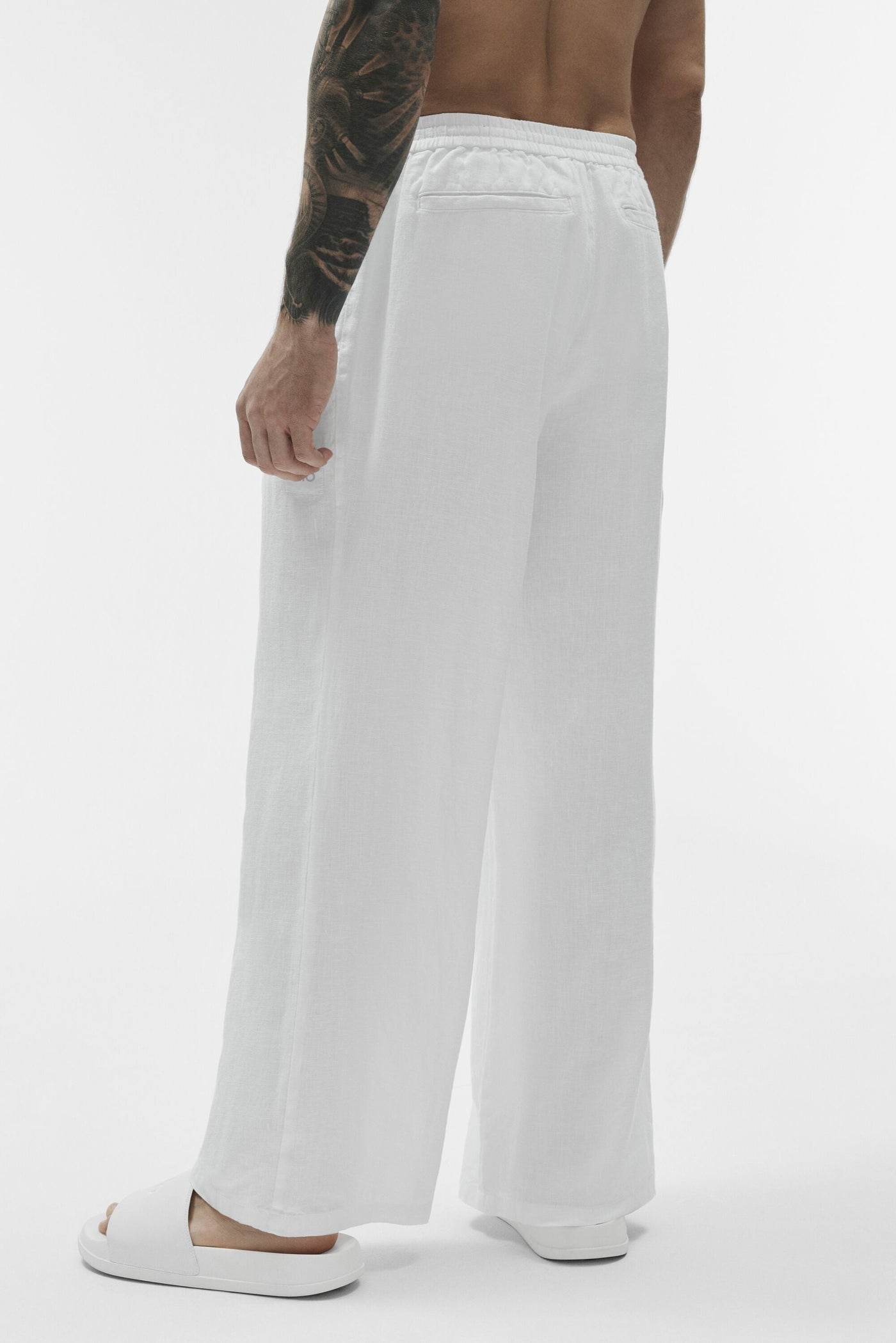 Pantalon Coupe Droite Linen Days - Blanc