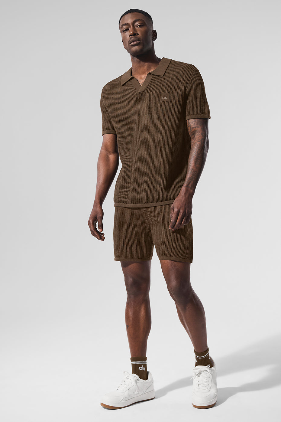 Short En Maille Ajourée - Espresso