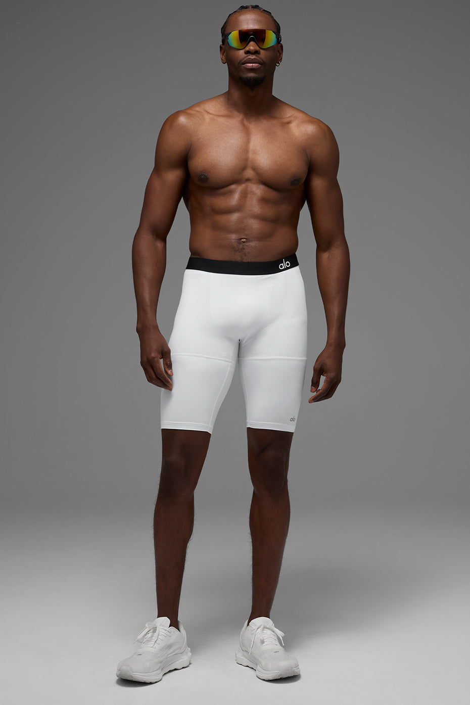 Short de compression de vol 9" - Blanc
