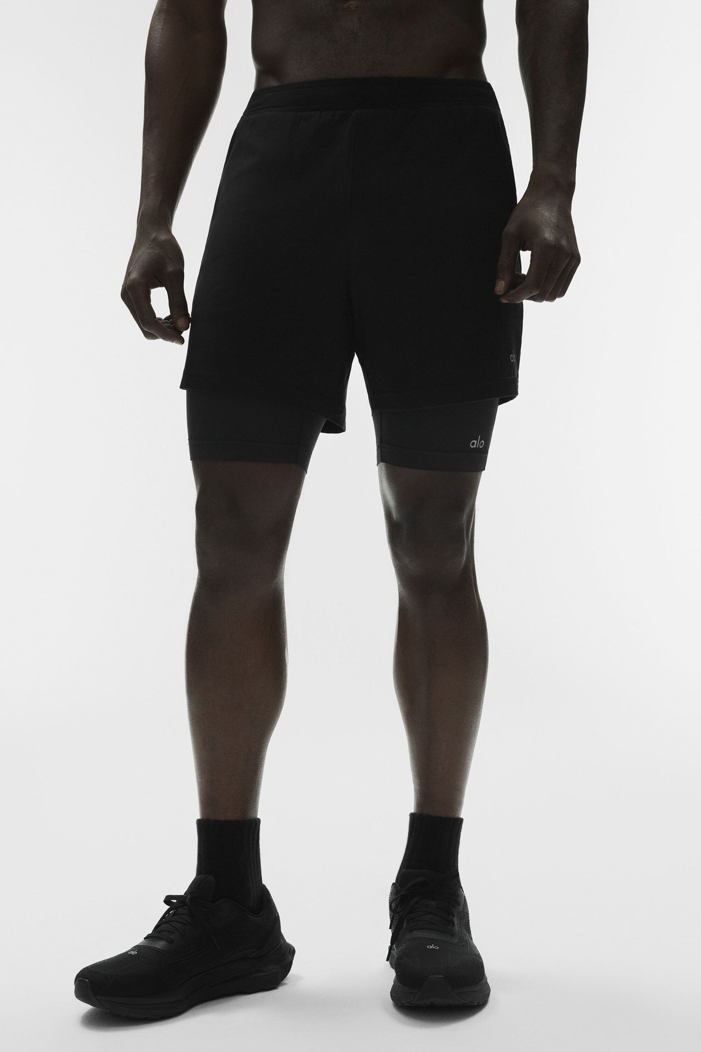 Short Technique 2-En-1 Conquer React - Noir/Noir