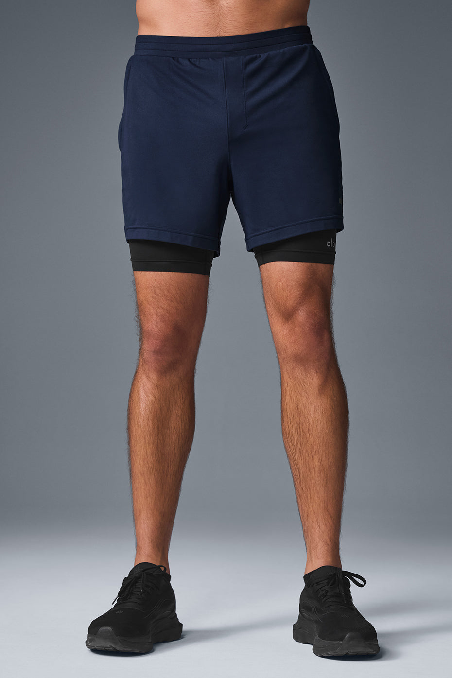 Short Technique 2-En-1 Conquer React - Navy/Noir