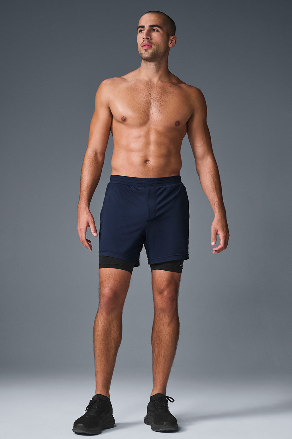 Short Technique 2-En-1 Conquer React - Navy/Noir