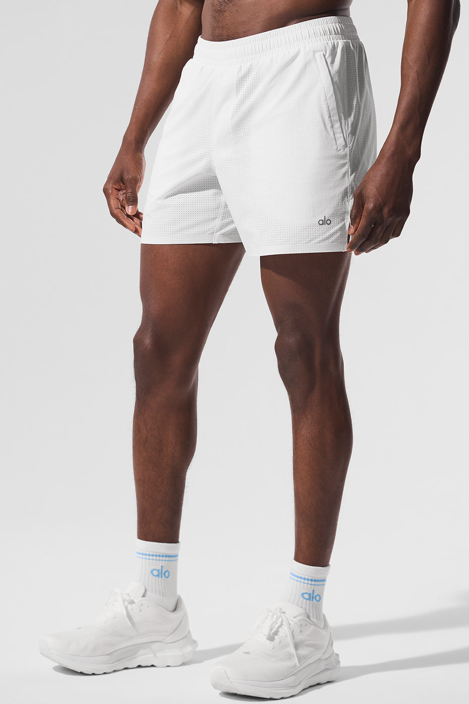 Short de course Traction 5" - Blanc