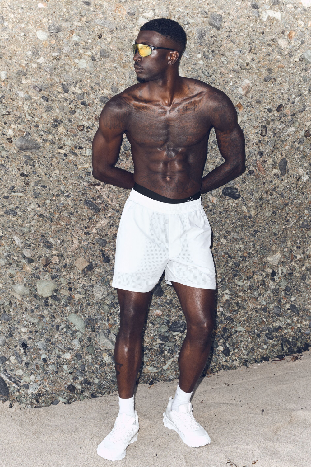 Short de course Traction 5" - Blanc