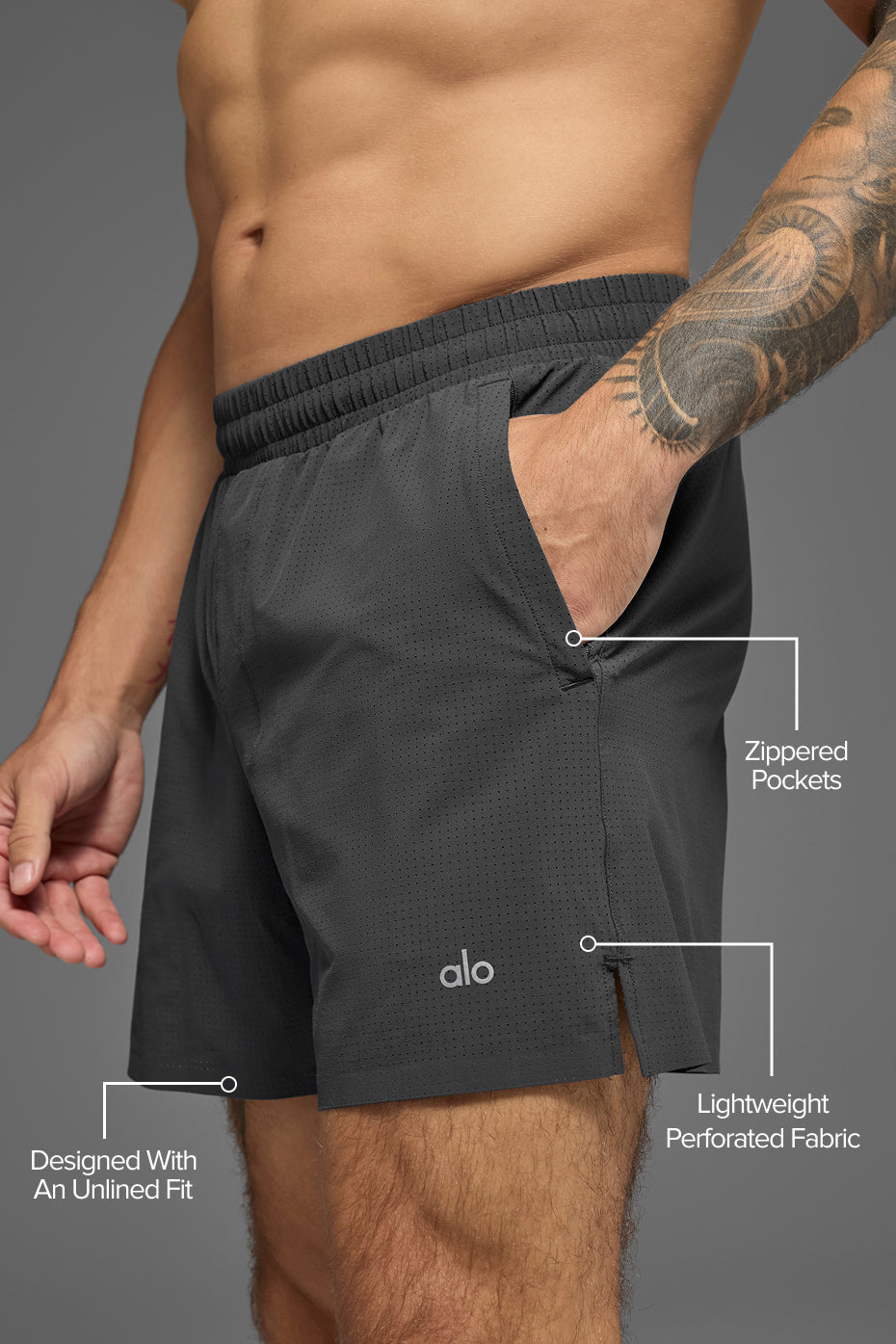 Short de course Traction 5" - Anthracite