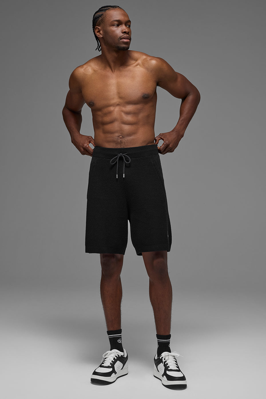 Short En Maille Sports Club 7" - Noir