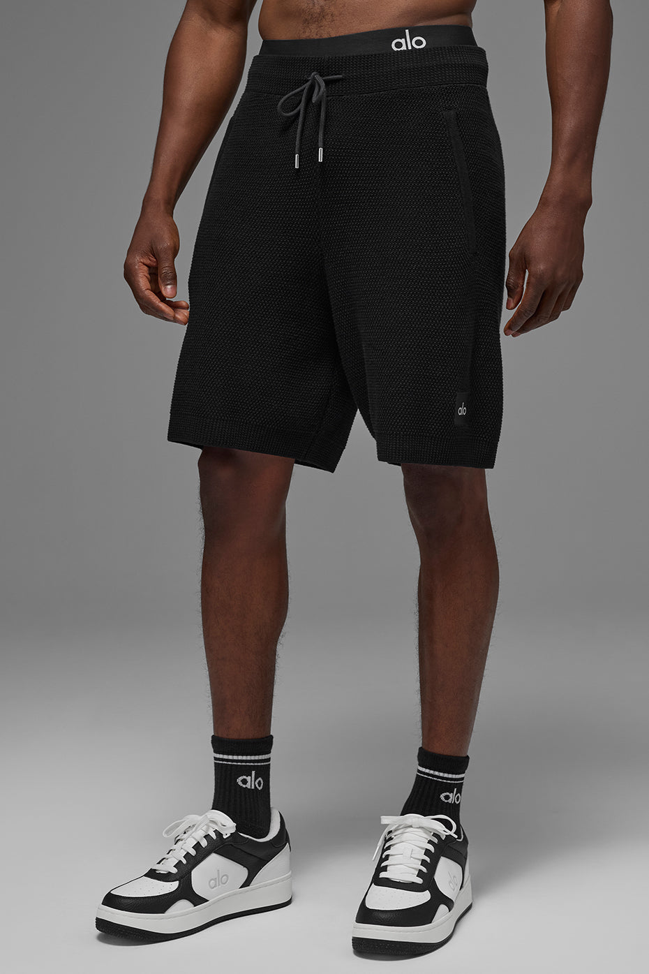 Short En Maille Sports Club 7" - Noir