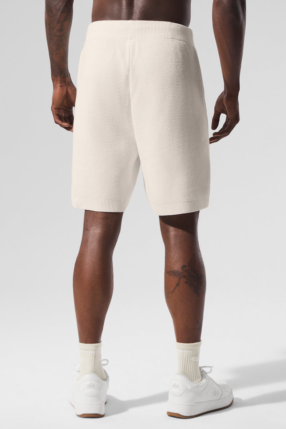 Short en maille avec pull Sports Club 7" - Ivory
