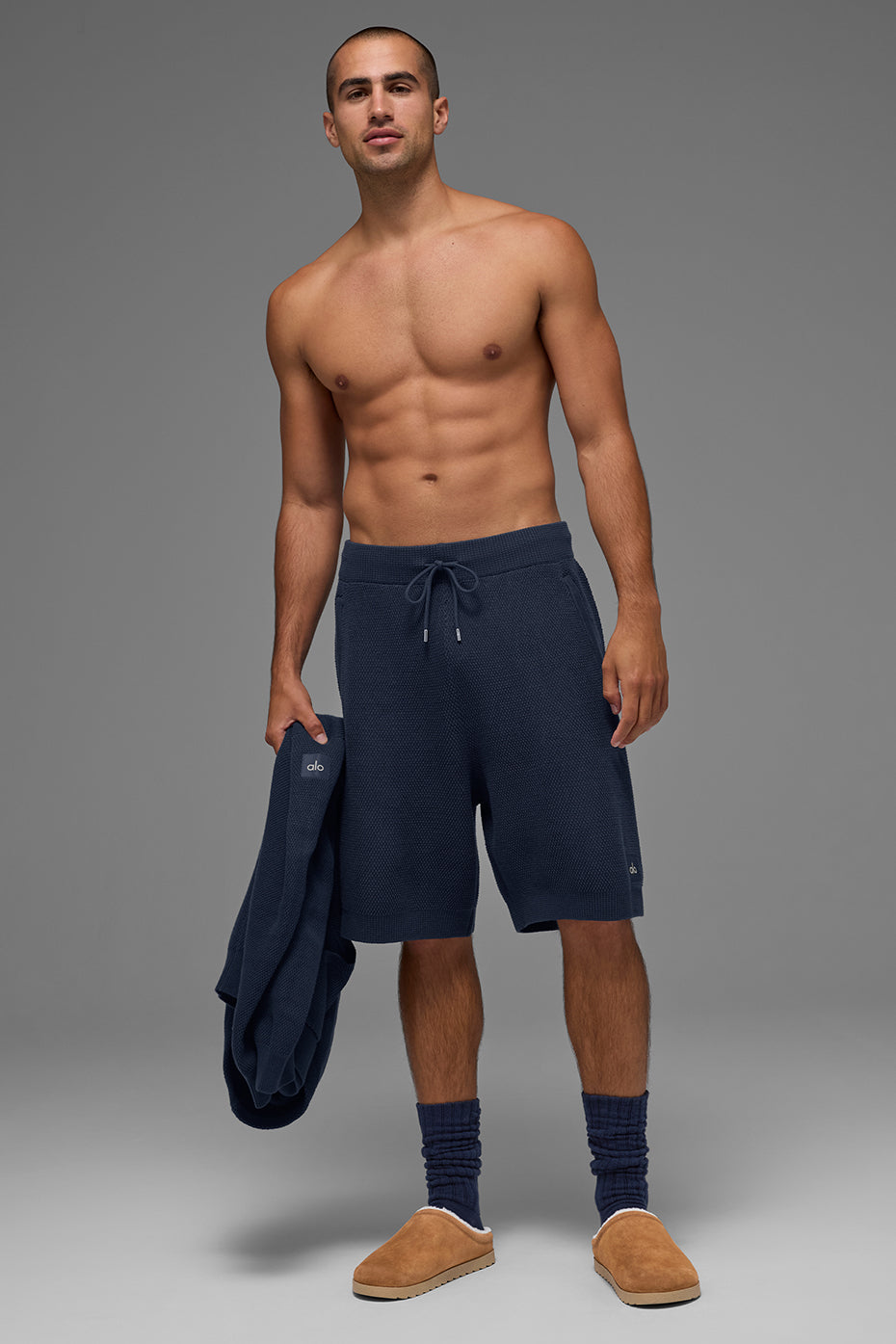 Short En Maille Sports Club 7" - Navy