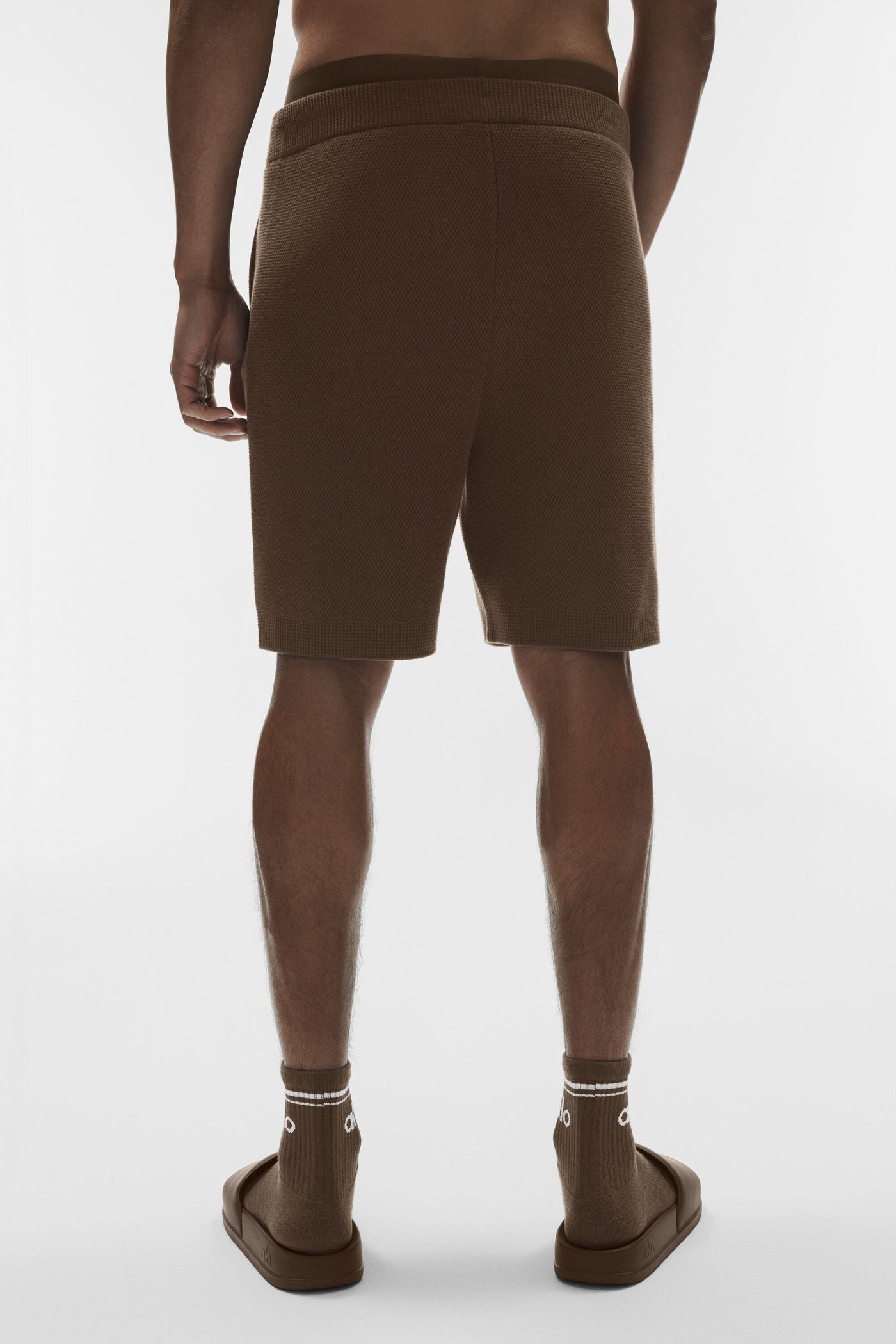 Short en maille avec pull Sports Club 7" - Espresso