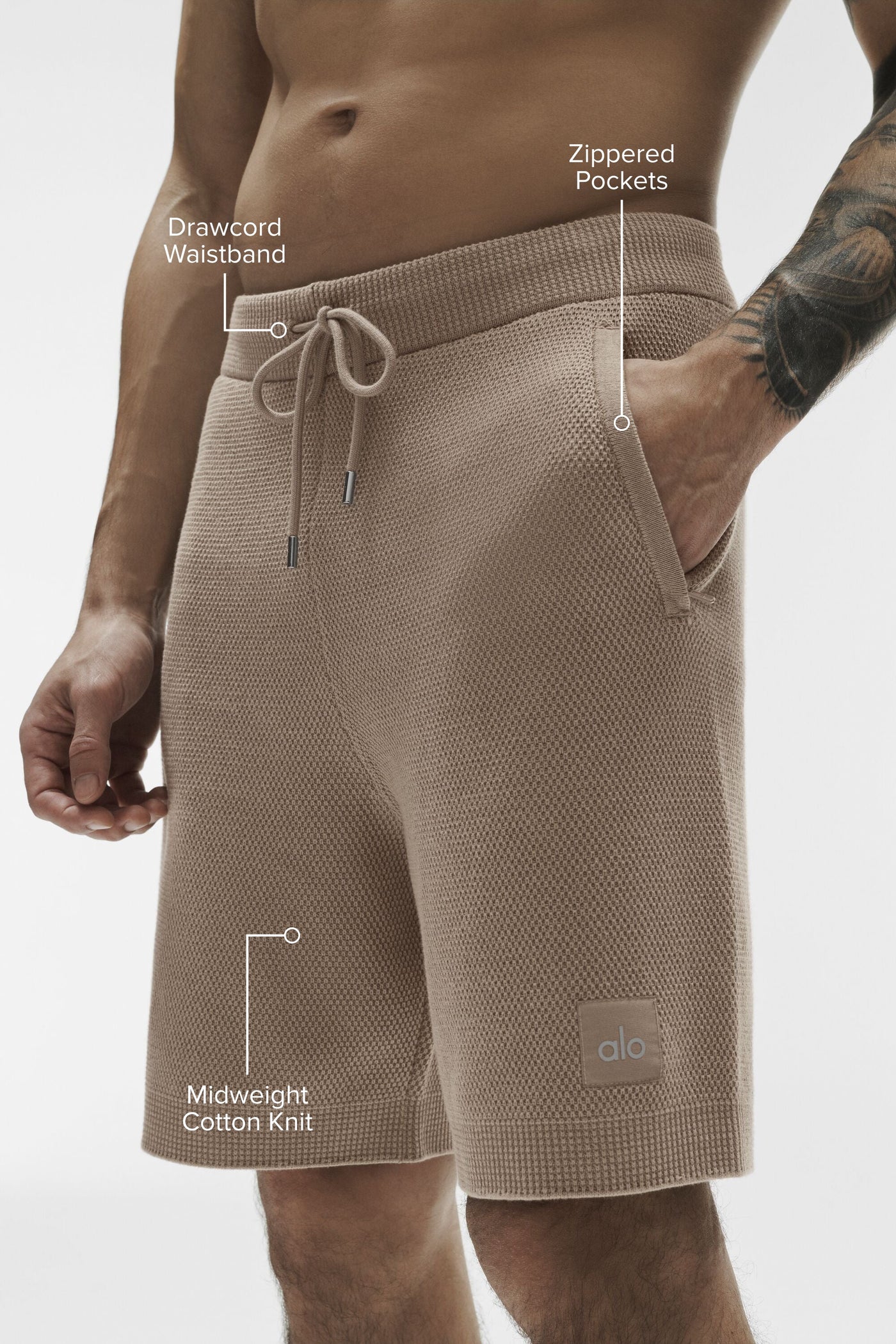 Short en maille Sports Club 7" - Gravel