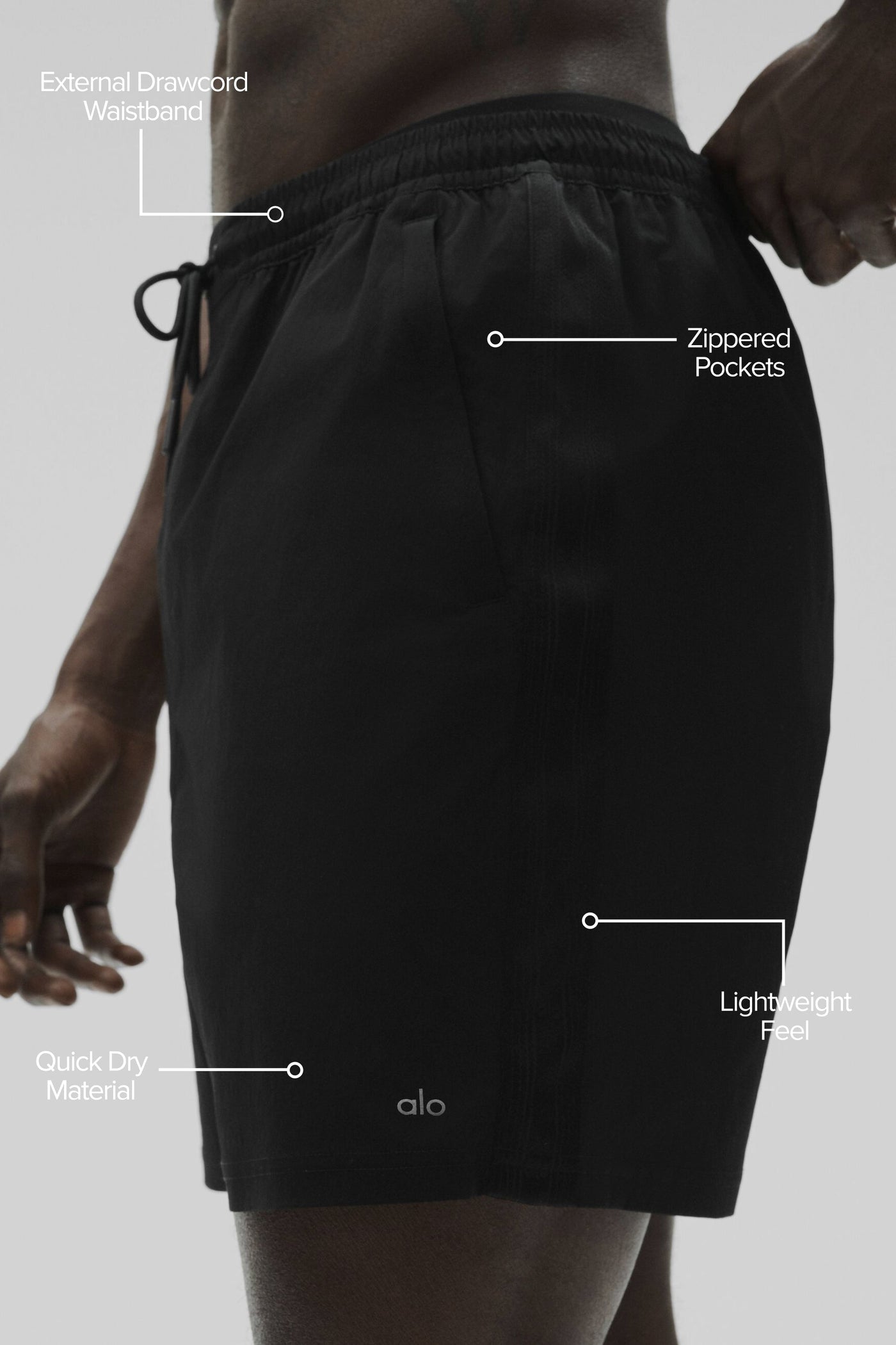 Short de surf High Tide 7" - Noir