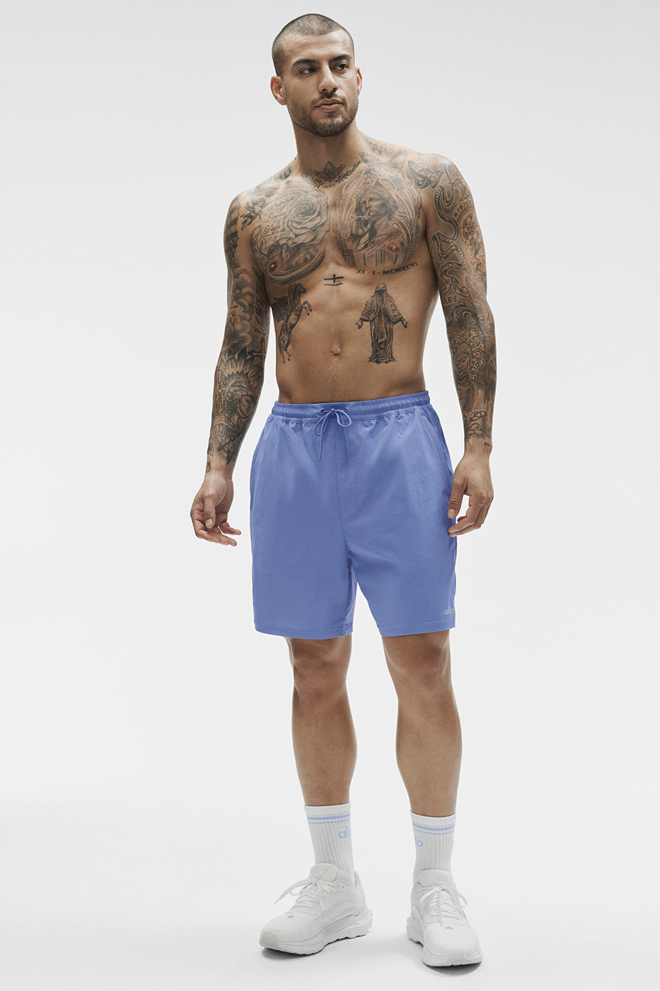 Short de surf High Tide 7" - Bleu Provence