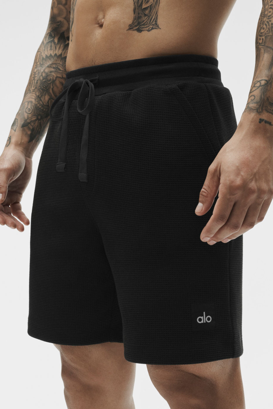 Short confort gaufré 7" - Noir