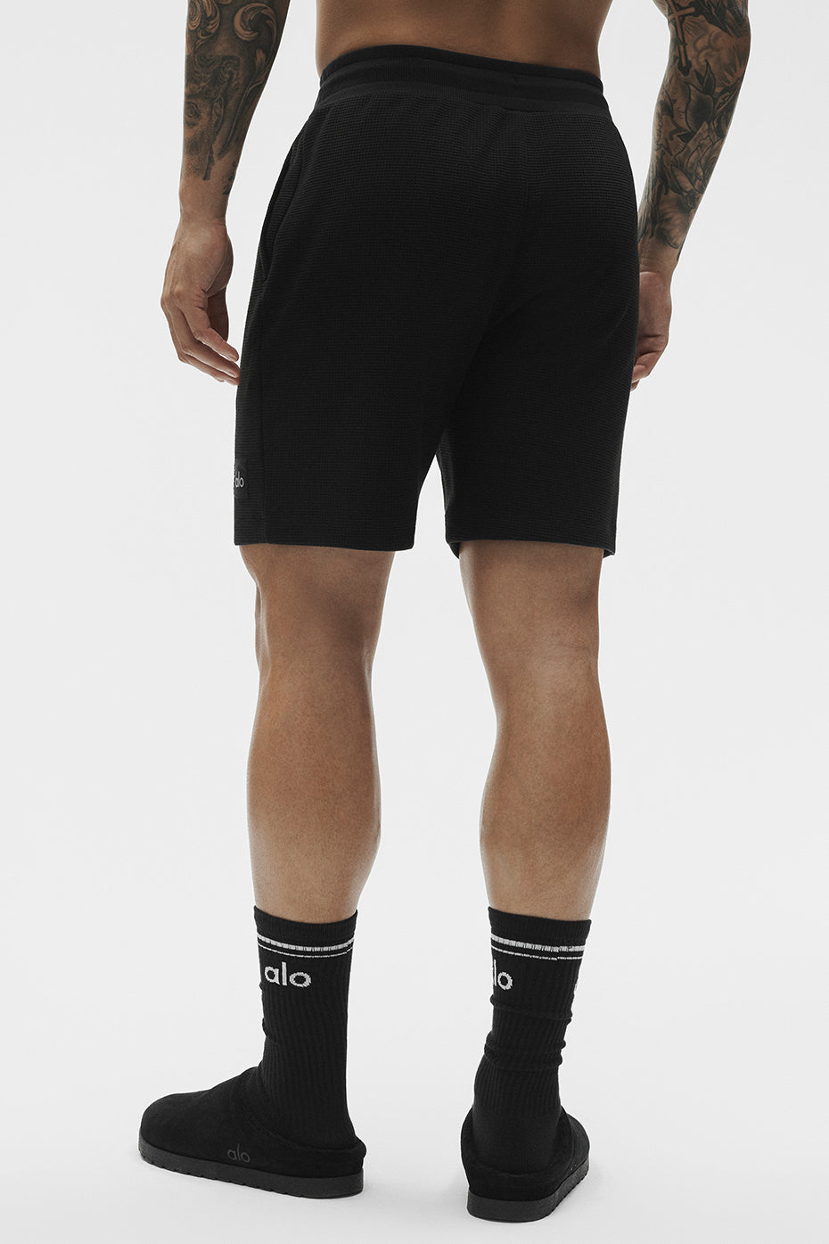 Short confort gaufré 7" - Noir