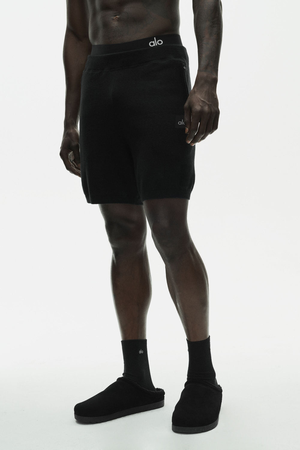 Short Ever Soft 7" en cachemire et coton - Noir