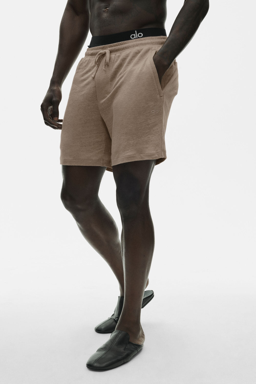Short Coastal 7" en jersey de lin - Gravel