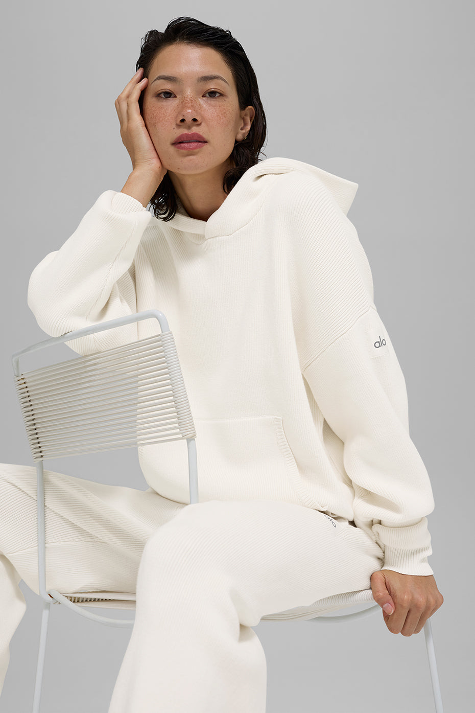 Pull À Capuche Scholar - Ivory