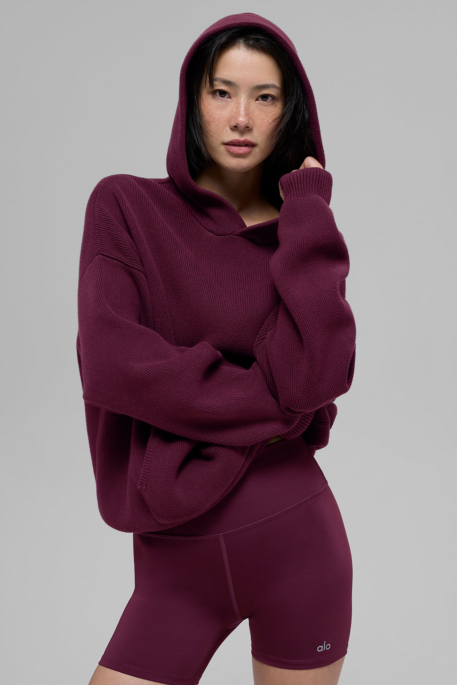 Pull À Capuche Scholar - Burgundy